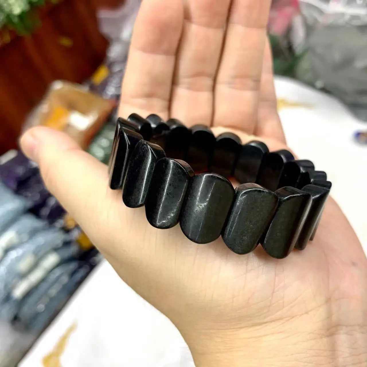 Natural Russian Shungite Gemstone Bracelet