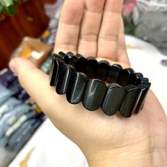 天然俄罗斯 Shungite 宝石手链