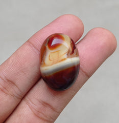 41.1ct Abstract Agate - Sulaimani Aqeeq - 29x20x9mm