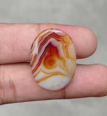 27.2ct Abstract Agate Cabochon - Sulaimani Aqeeq - 29x21x5mm