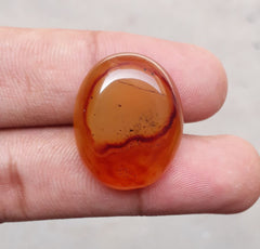 38.2ct Classy Orange Agate - Sulaimani Aqeeq - 26x21x9mm