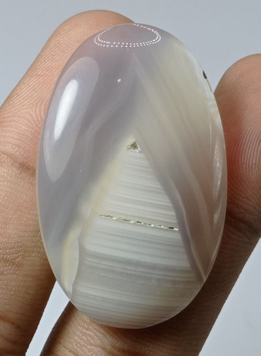 强化白玉髓 - 苏莱曼尼阿奇 - 43x27mm