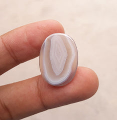 Fortified Agate cabochon  -  Sulaimani Aqeeq - 25x18mm