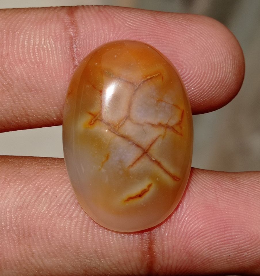 Root In Agate with Best Pattern  -  Sulaimani Aqeeq - 29x20mm