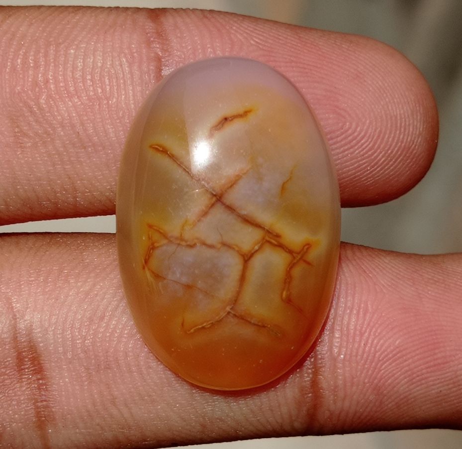 Root In Agate with Best Pattern  -  Sulaimani Aqeeq - 29x20mm
