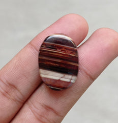 32ct Banded Agate - Sulaimani Aqeeq - 28x20x7mm