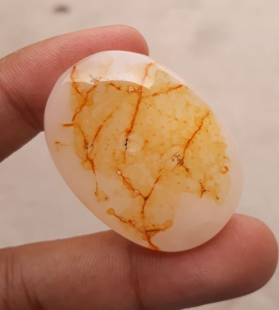 Scenic Agate with Random Bands  -  Sulaimani Aqeeq - 41x31mm