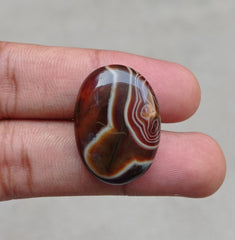 Unique Bands in Agate - Sulaimani Aqeeq - 30x22x8mm