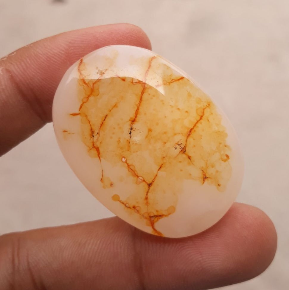 Scenic Agate with Random Bands  -  Sulaimani Aqeeq - 41x31mm