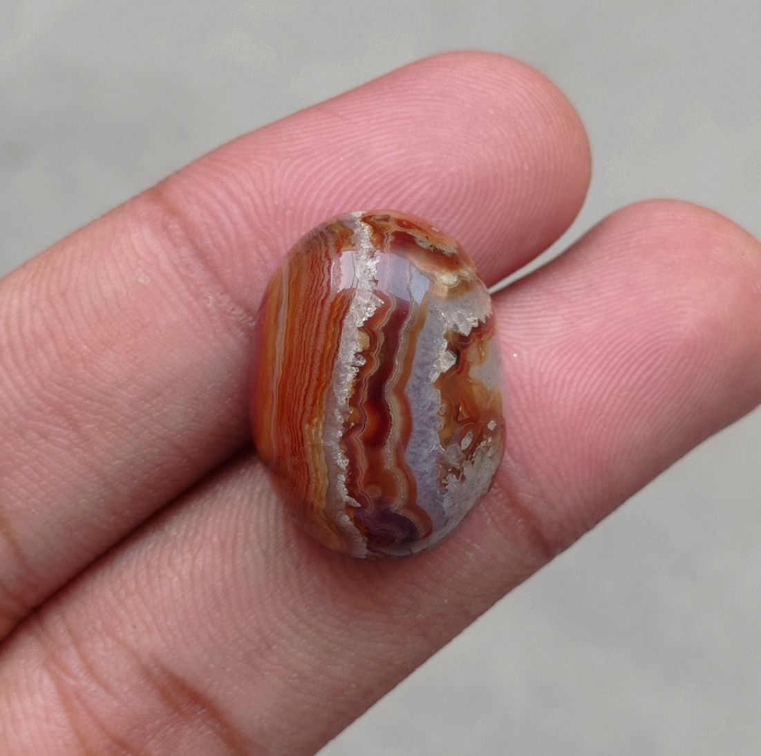 33.8ct Agate with Quartzite - Enhydritic Agate  - Sulaimani Aqeeq - 23x17x11mm