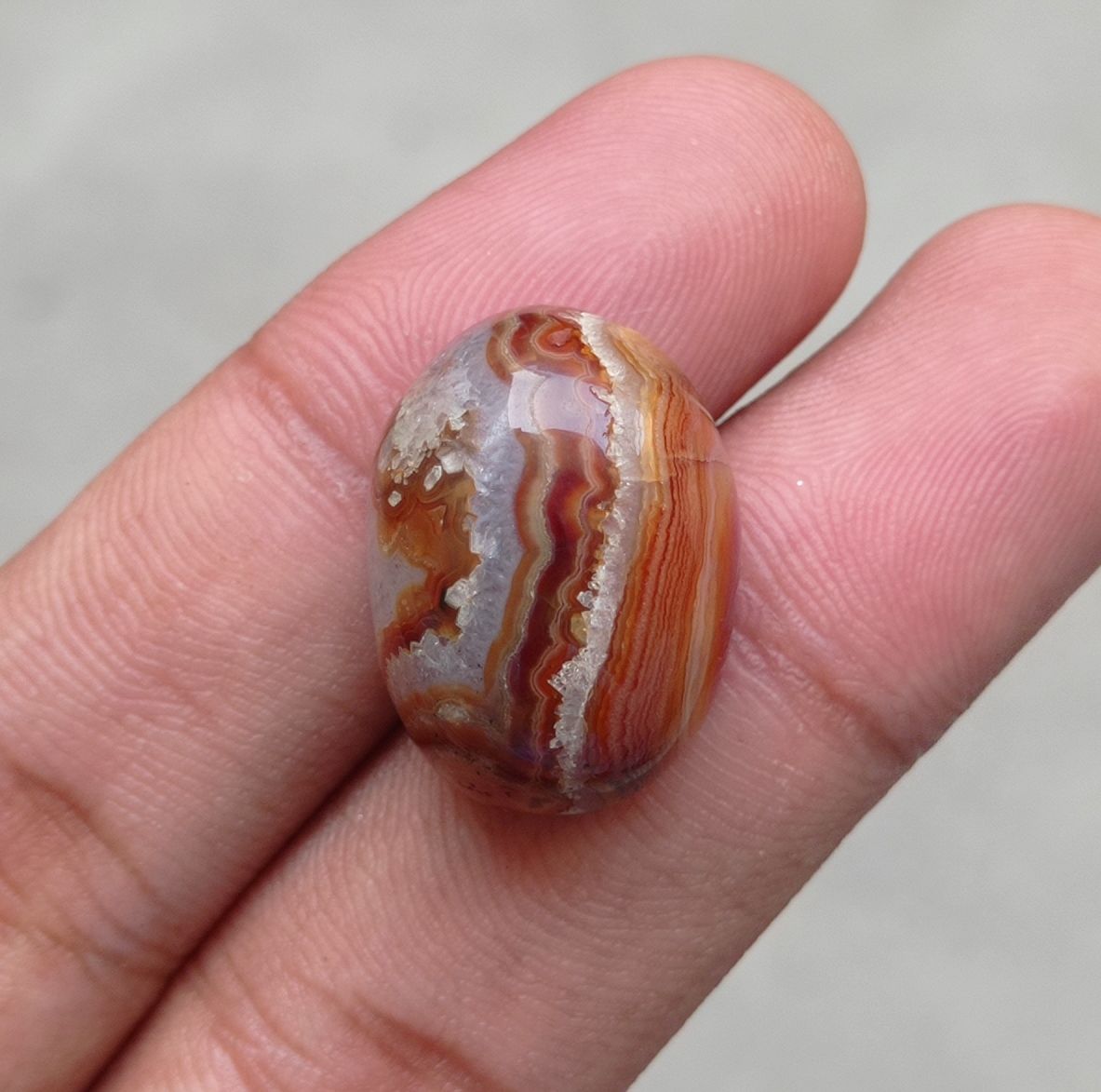 33.8ct Agate with Quartzite - Enhydritic Agate  - Sulaimani Aqeeq - 23x17x11mm