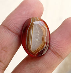 Fortified Agate Cabochon - Sulaimani Aqeeq - 26x19mm
