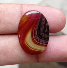 31.1ct Fortified Agate Cabochon - Sulaimani Aqeeq - Dimension 26x19x6.5mm