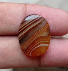 24.2ct Beautiful FortifiedAgate with Quartzite Inclusions - Sulaimani Aqeeq - 24x18x7mm