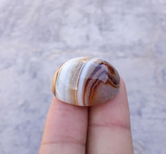 57.3ct Banded Agate Cabochon- Sulaimani Aqeeq - 29x21mm