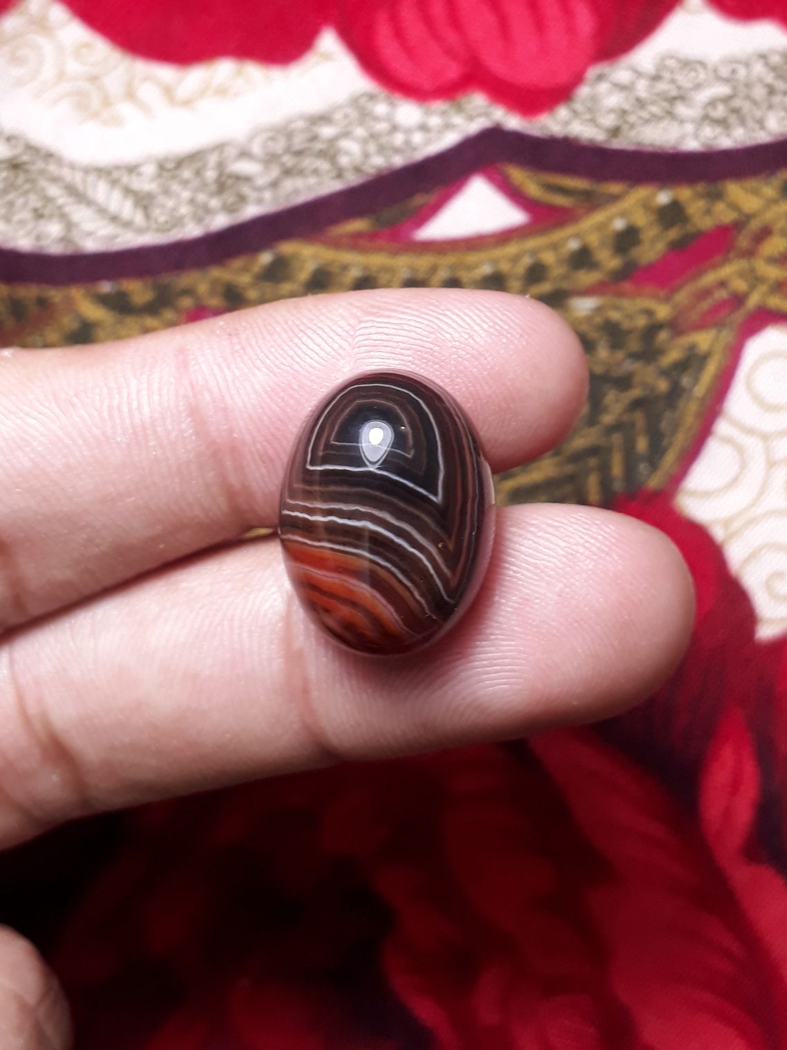 22.4ct Abstract Agate Cabochon- Sulaimani Aqeeq - 20x15mm