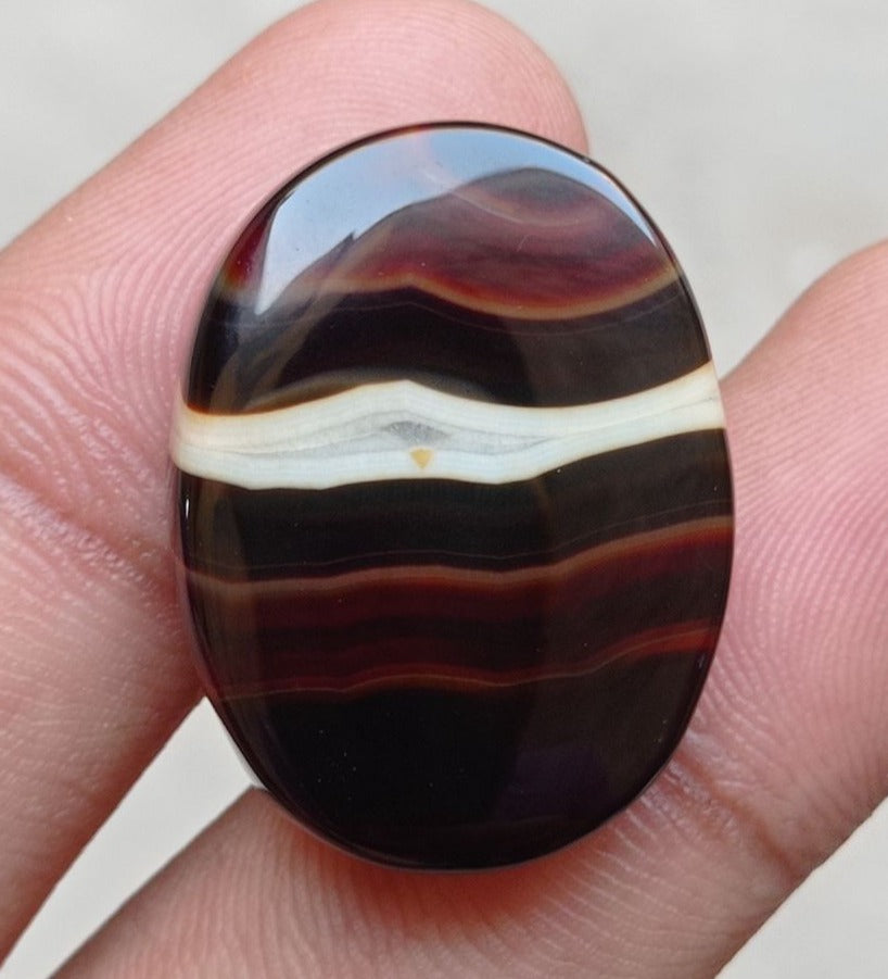 40.4ct Abstract Agate - Sulaimani Aqeeq - 29x22mm