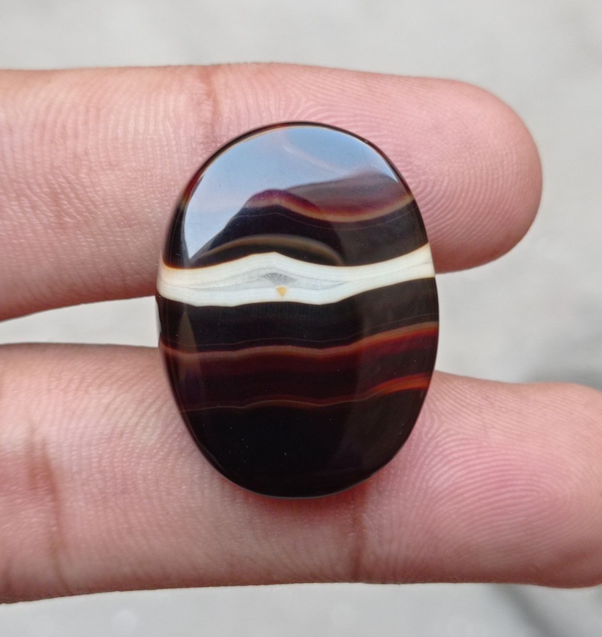 40.4ct Abstract Agate - Sulaimani Aqeeq - 29x22mm