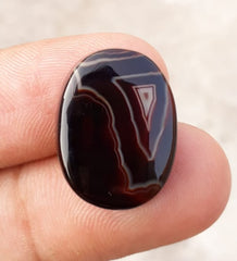 Unique Fortified Agate Cabochon - Sulaimani Aqeeq - 21x16mm