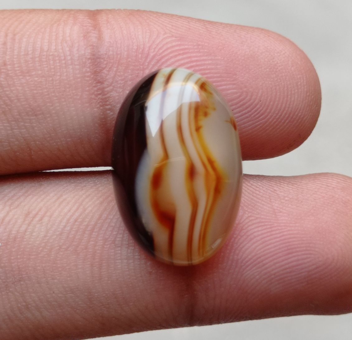 Abstract Agate - Sulaimani Aqeeq - 22x15mm