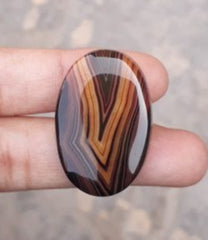 Unique Fortified Agate Cabochon - Sulaimani Aqeeq - 32x21mm