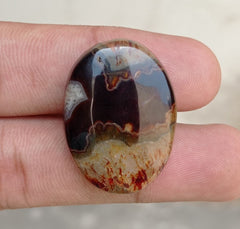 51.4ct Abstract Agate - Sulaimani Aqeeq - 32x24mm