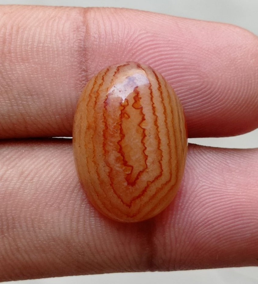 18ct Classy Fortified Agate - Sulaimani Aqeeq - 21x15mm