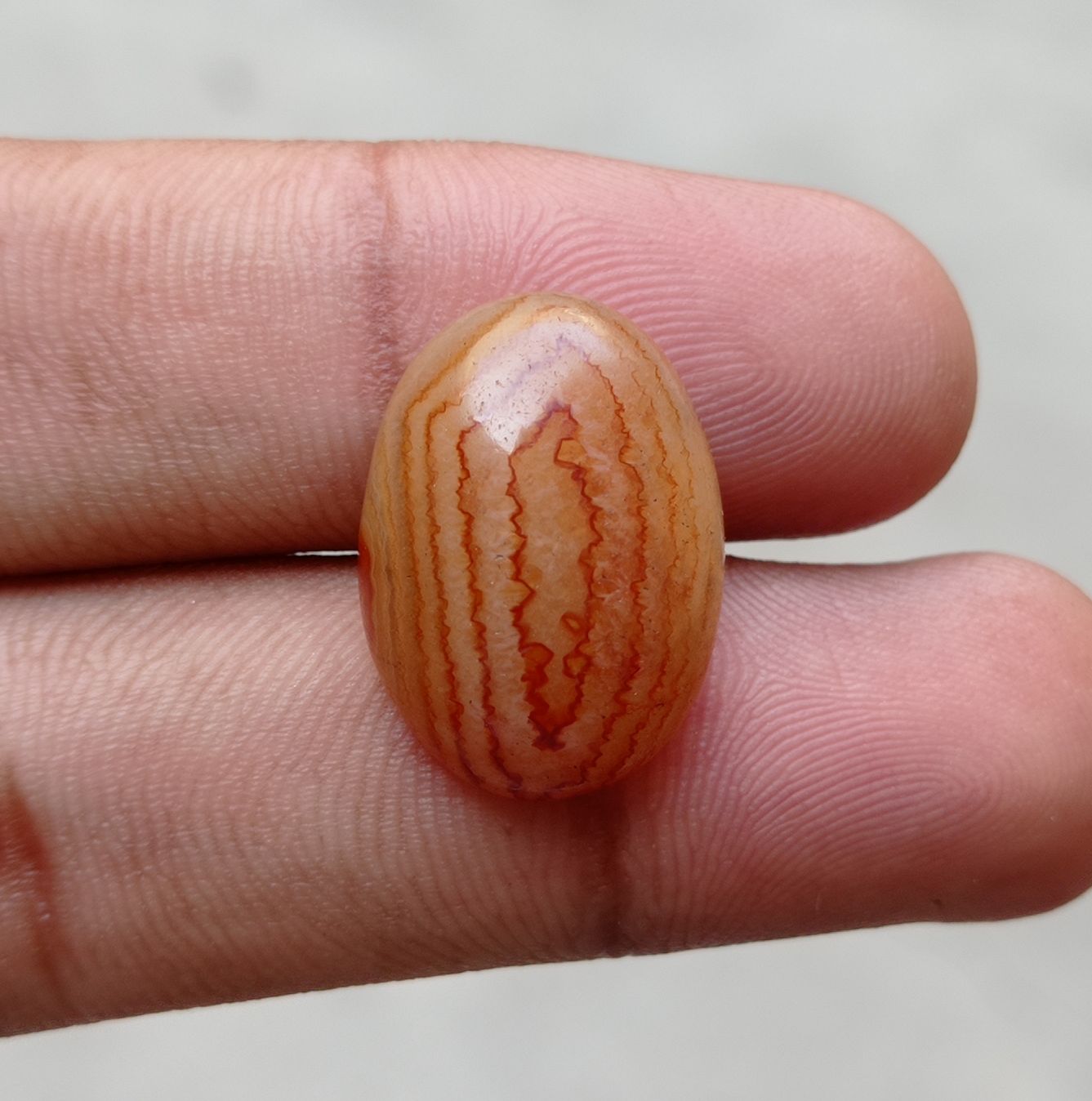 18ct Classy Fortified Agate - Sulaimani Aqeeq - 21x15mm