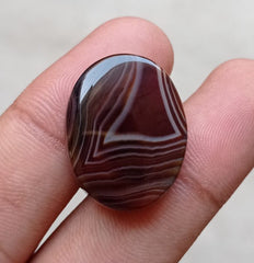 32.9ct Classie Fortified Agate - Sulaimani Aqeeq - 26x20mm