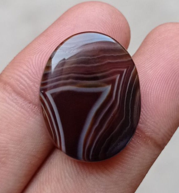 32.9ct Classie Fortified Agate - Sulaimani Aqeeq - 26x20mm