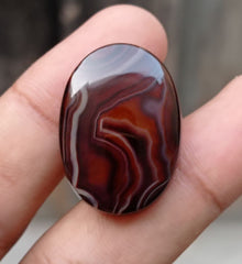 Unique Fortified Agate - Sulaimani Aqeeq - 31x22mm
