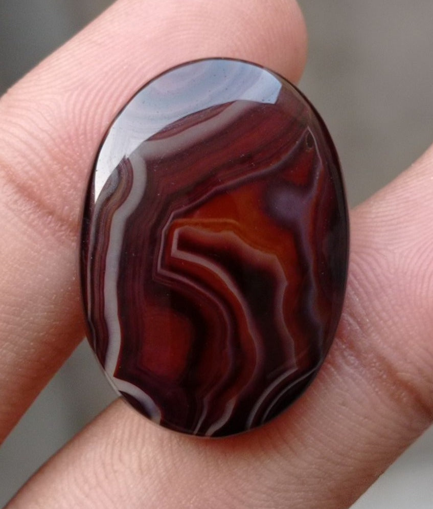 Unique Fortified Agate - Sulaimani Aqeeq - 31x22mm