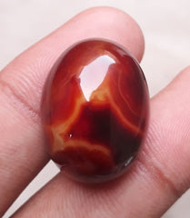 Red Agate - Sulaimani Aqeeq - 26x20x12mm