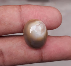 16ct Beautiful  Agate Cabochon Suitable for RingSetting - Sulaimani Aqeeq - 19x15mm