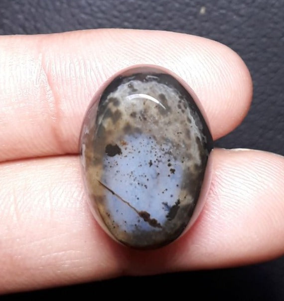 Scenic Agate Cabochon - Sulaimani Aqeeq - 20x15mm