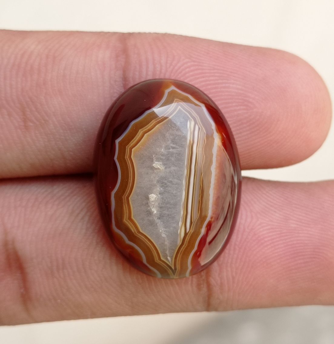 Fortified Agate Cabochon - Sulaimani Aqeeq - 26x19mm