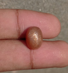 7.6ct Natural Sunstone Cabochon - Heliolite - Aventurescent Feldspar - August Birthstone - 13x10x7mm