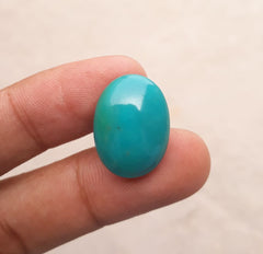 Natural Teal Green Turquoise  - Green Turquoise - 17.7ct- 22x16mm