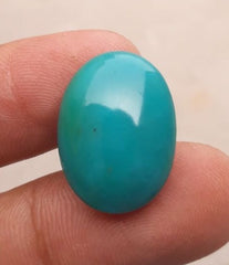 Natural Teal Green Turquoise  - Green Turquoise - 17.7ct- 22x16mm