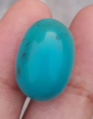 Natural Teal Green Turquoise  - Green Turquoise - 15.4ct- 19x13mm