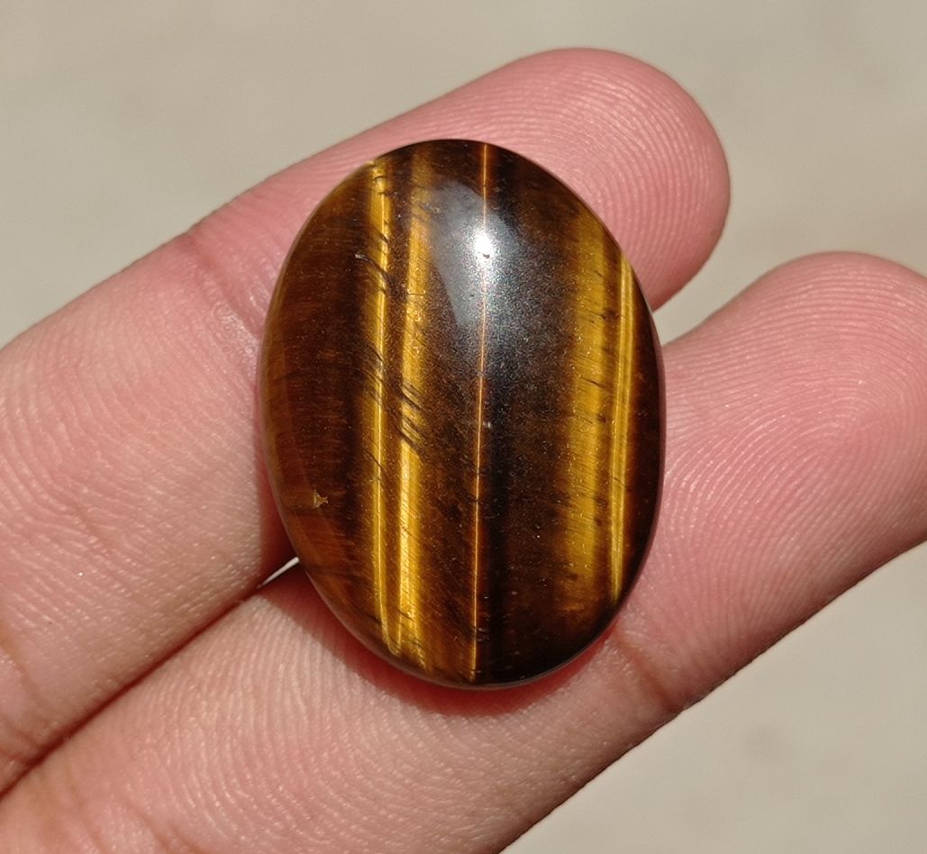 35.6ct Tiger Eye Cabochon - June Birthstone - June Birthstone -  29.5x22x7mm