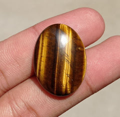 35.6ct Tiger Eye Cabochon - June Birthstone - June Birthstone -  29.5x22x7mm