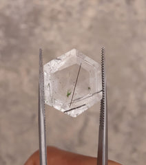 16.50ct Black Tourmalated Quartz - Black Rutile Quartz - Rutilated Quartz