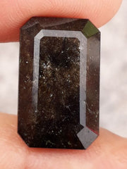 12.6ct Black Tourmalated Quartz - Black Rutile Quartz - Rutilated Quartz -18x11x7mm