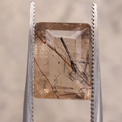 5.40ct Black Tourmalated Quartz - Black Rutile Quartz - Rutilated Quartz