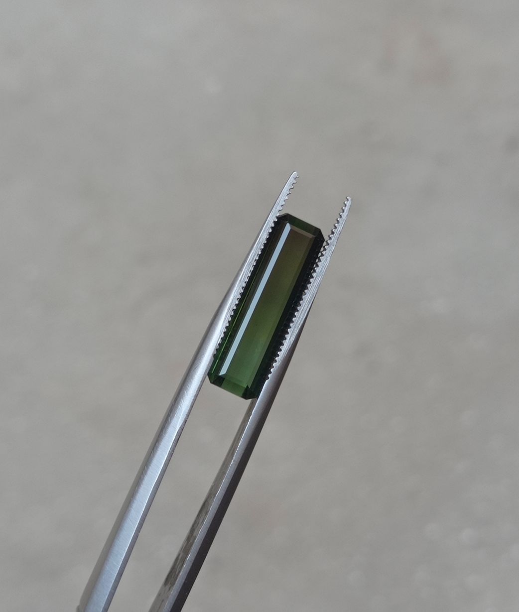 5.8ct Natural Bi-Color Green Tourmaline Gemstone - October Birthstone