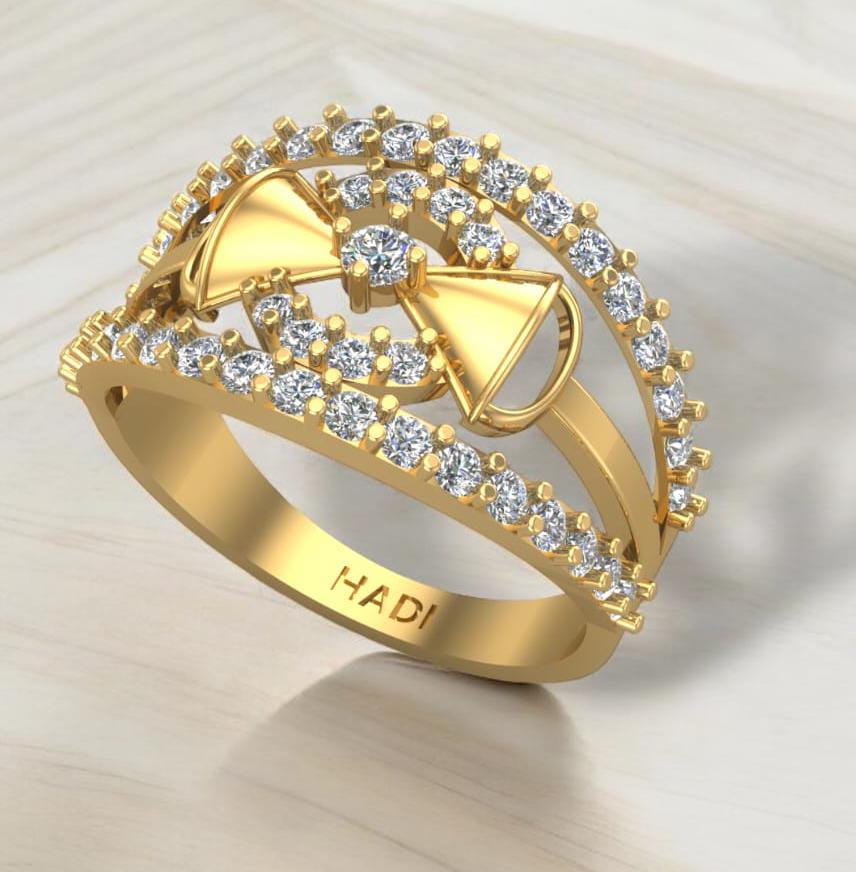 Fancy Bow Tie Diamonds  Ring