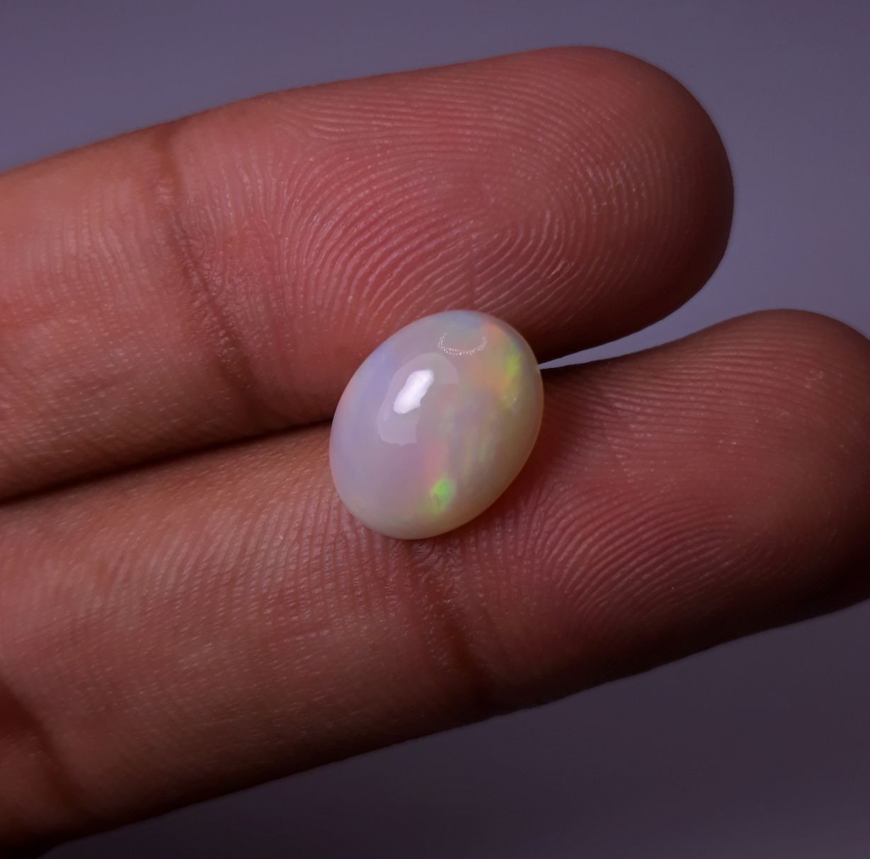2.8ct Opal for Sale - White Fire Opal - Welo Opal - October Birthstone - 12x9mm