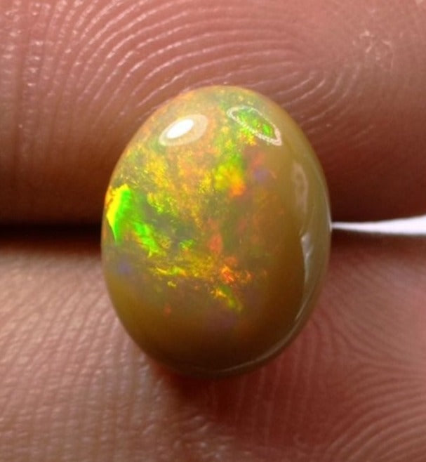 3.3ct AAA Quality Opal for Sale - White Fire Opal - Welo Opal - October Birthstone - 13x9mm