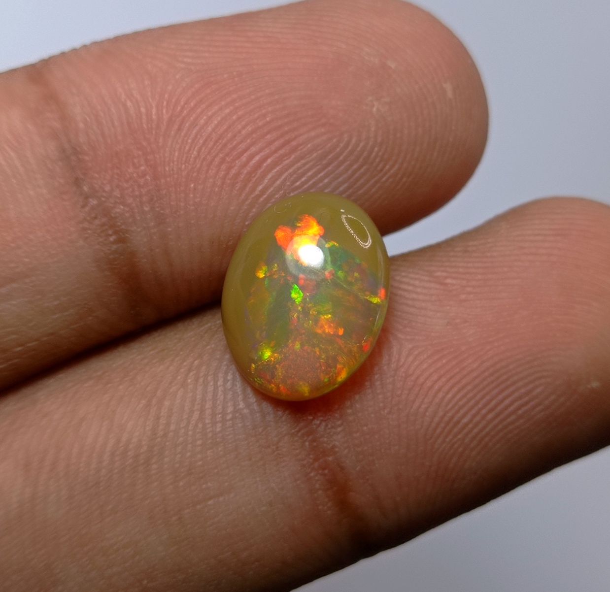 3.3ct AAA Quality Opal for Sale - White Fire Opal - Welo Opal - October Birthstone - 13x9mm